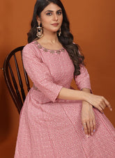 Exquisite looking pink colour gown